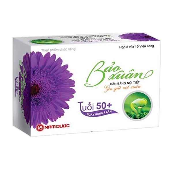 Viên uống Bảo Xuân 50+ hỗ trợ cân bằng nội tiết tố cho nữ (3 vỉ x 10 viên/hộp)