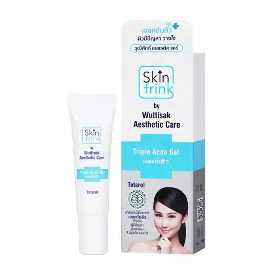 Gel bôi Skinfrink Triple Acne gel Giúp giảm mụn, ngăn ngừa mụn tái phát (tub 10g) - Thái Lan (PT Quốc Tế)
