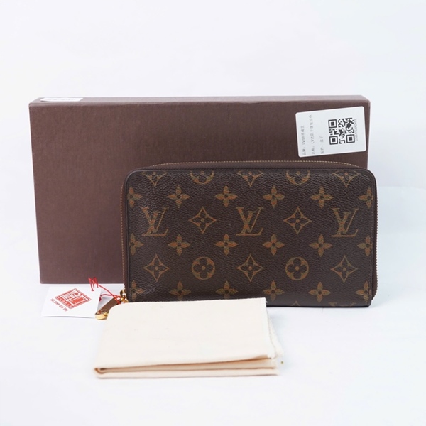 Ví LV hoa nâu có khóa zip (CR4102) (LT) KG+