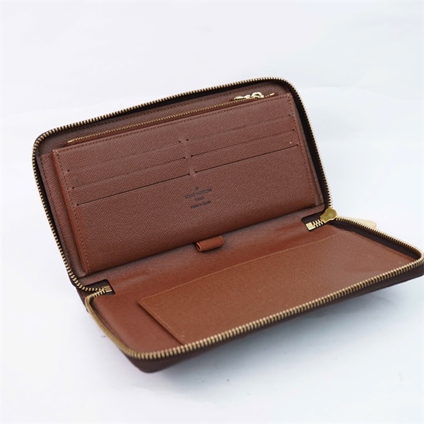 Ví LV hoa nâu có khóa zip (CR4102) (LT) KG+