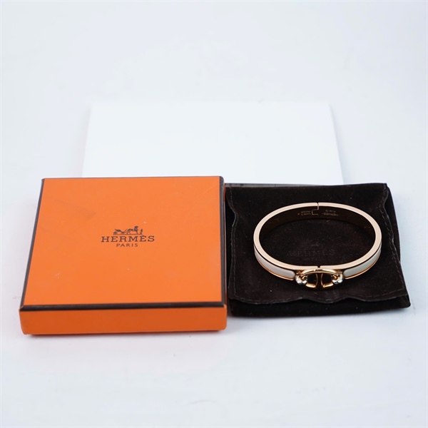 Vòng tay Hermes trắng (FI0272) (A-T) KG+