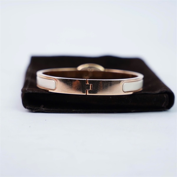 Vòng tay Hermes trắng (FI0272) (A-T) KG+