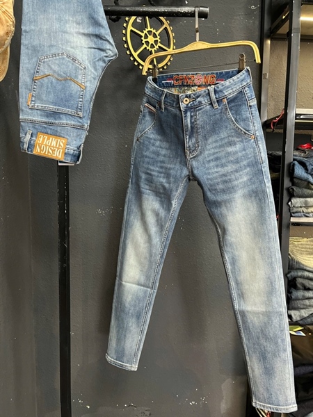 Jean Dài- QCCC Y7201- xanh bạc túi xéo thêu chữ cam