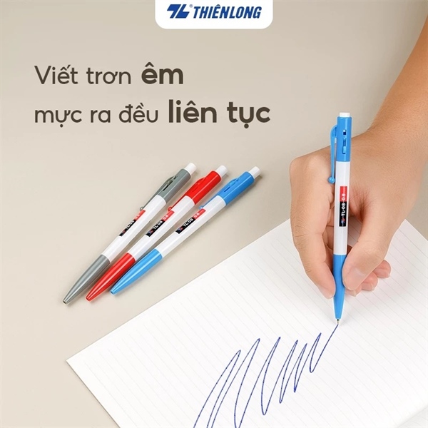 Bút Bi Thiên Long TL-08,ngòi 0.8mm mực thiết kế tối giản