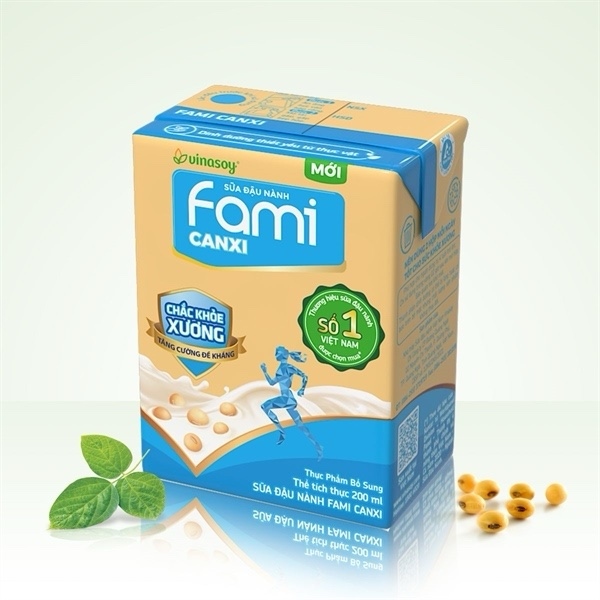 Sữa đậu nành Fami canxi ít đường 200ml