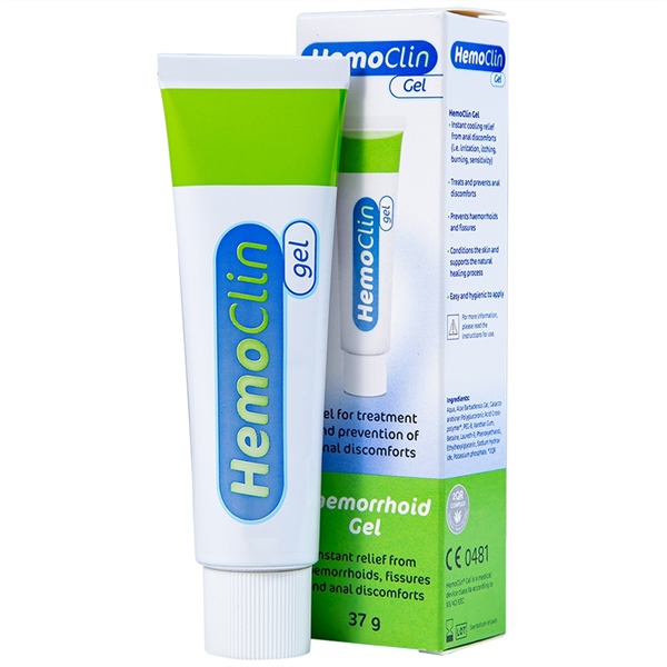 Gel Hemoclin - Hà Lan (Điều trị bệnh trĩ, làm lành nhanh tổn thương do trĩ và nứt kẽ hậu môn) 37g