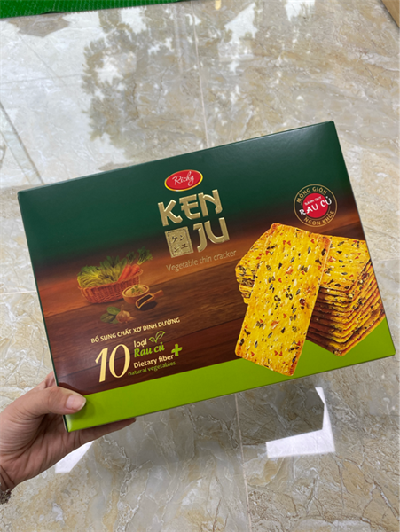 Bánh Kenju hộp giấy vị rau củ 288g