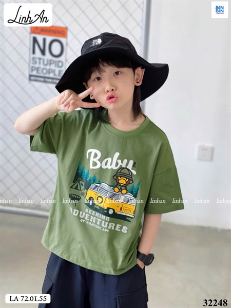 32248-Set bộ oto Baby in 2 mặt - Xanh