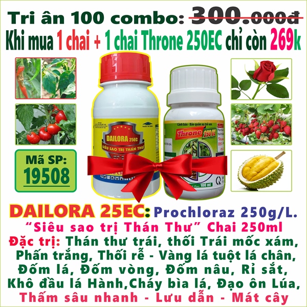 Combo Dailora 25EC + Throne 250EC. ***