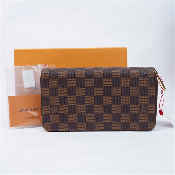 Ví LV ô vuông nâu có khóa zip (CA4112) (HV) KG+