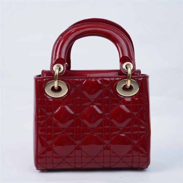 Túi Dior Lady đỏ (15-BO-0198) szmini (BMC) KG+