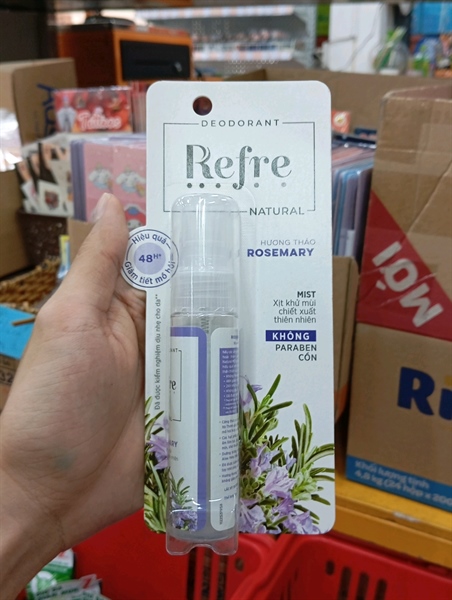 Xịt Khử Mùi Refre Natural 30ml - Hương Thảo