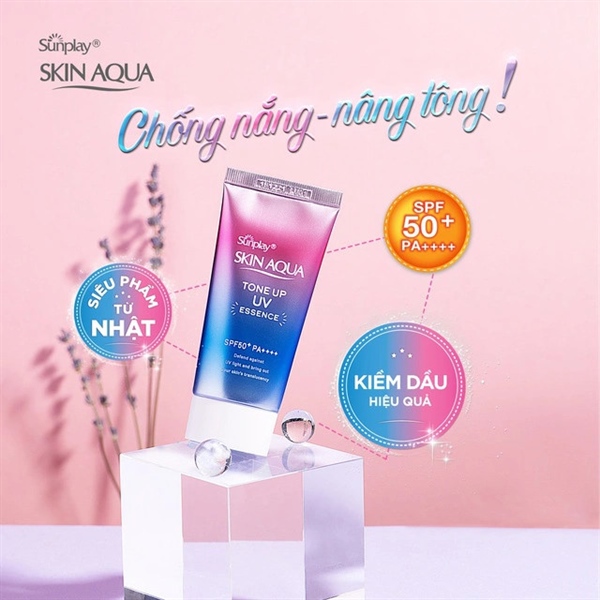 Chống nắng Skin Aqua Toneup Essence - 80g / Lavender