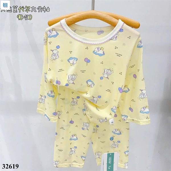 32619- Bộ Tencel TD- Voi Dream Vàng