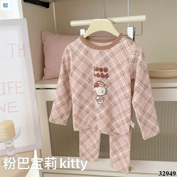 32949-Bộ HHN-Goodnight Hello Kitty Hồng