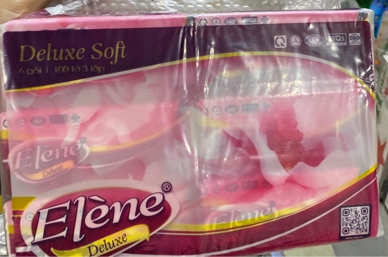 Giấy ăn elen deluxe cao cấp 100 tờ 3 lớp