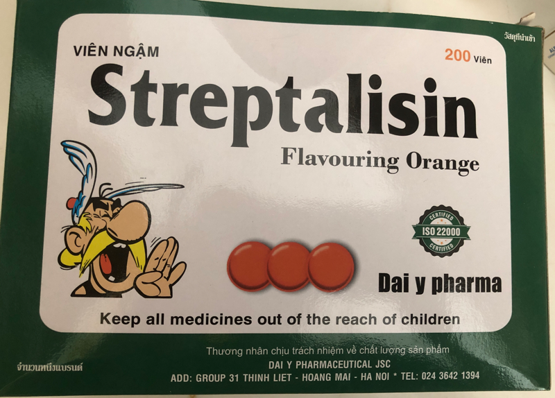 Viên ngậm Streptalisin