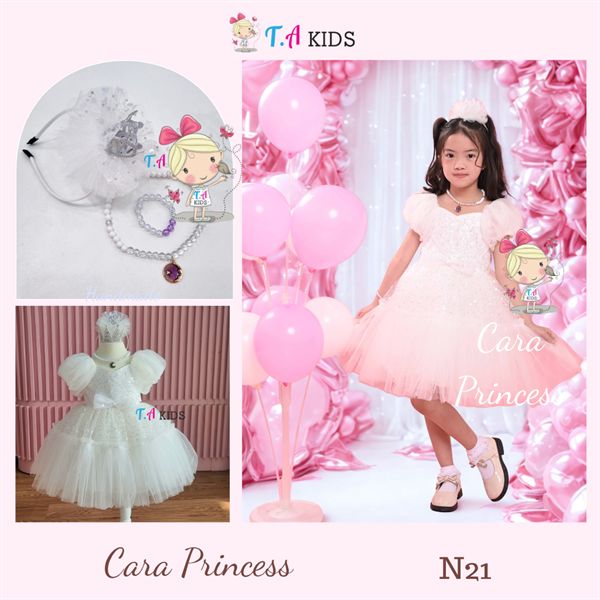 N21-Cara-Công chúa trắng kim sa tay bồng