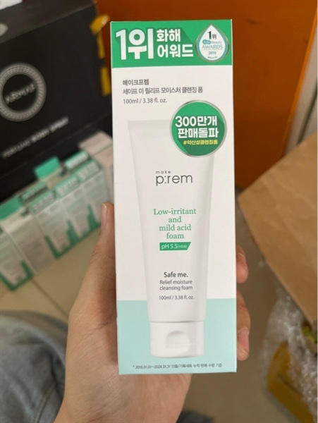 Sữa rửa mặt make prem dạng sữa safe Me làm sạch dịu nhẹ dưỡng ẩm sạch sâu 100ml