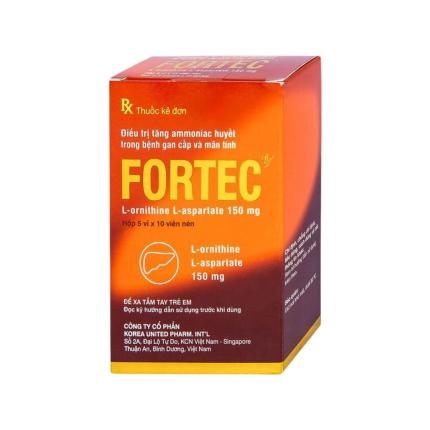 Fortec 150mg (Điều trị tăng ammoniac huyết) (H*5vỉ*10viên) - Korea