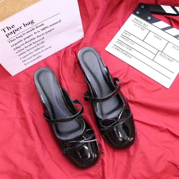 Dép Sục Quai Ngang Nơ Thắt Mũi - GV