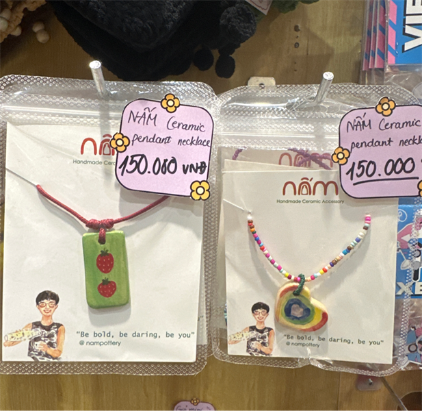 Nấm - Ceramic pendant necklace