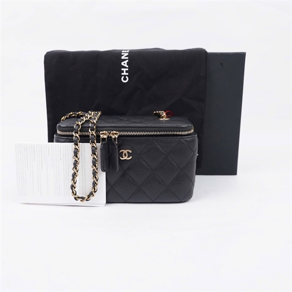 Túi Chanel Vanity đen (LH0EE07A) sz16 (MV) KG+