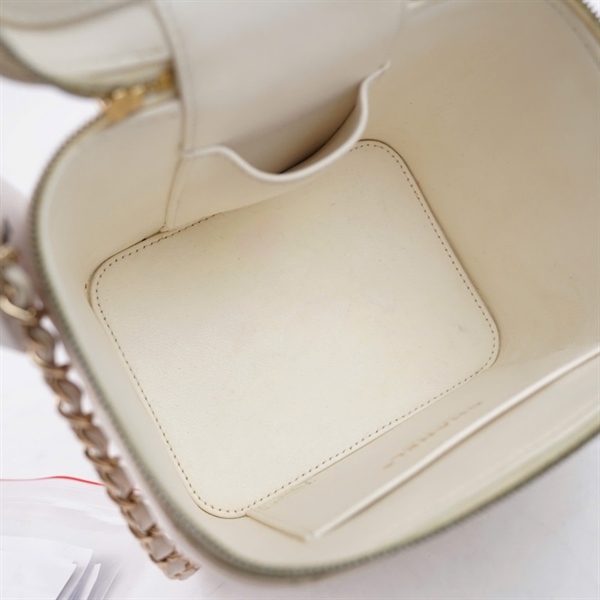 Túi Chanel Vanity trắng sz15 (31274331) (MV) KG+
