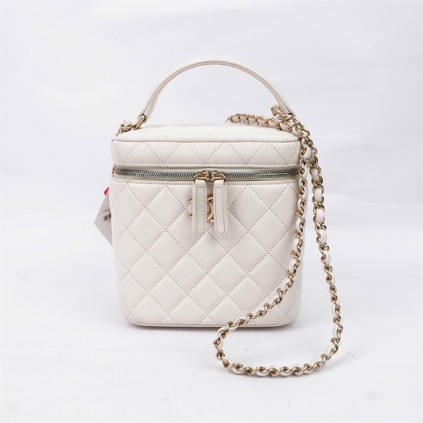 Túi Chanel Vanity trắng sz15 (31274331) (MV) KG+