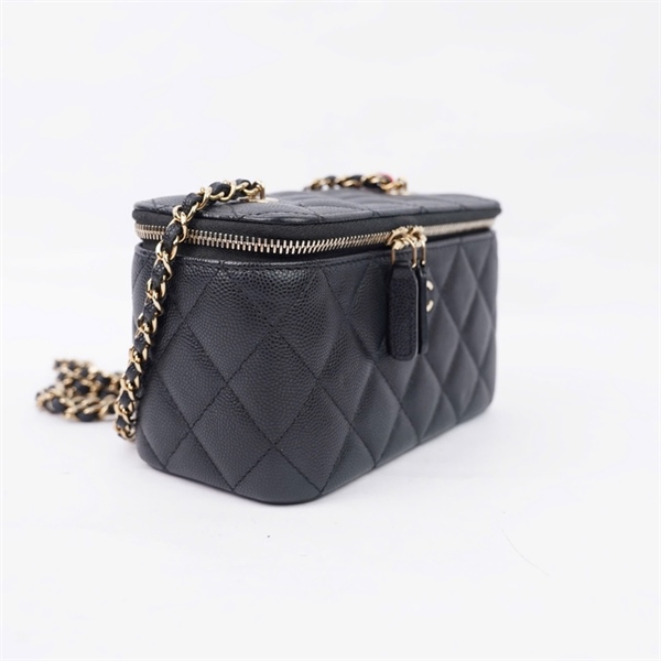 Túi Chanel Vanity đen (LH0EE07A) sz16 (MV) KG+