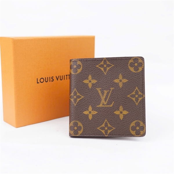 Ví LV hoa nâu gập 2 (CA0997) (LT) KG+