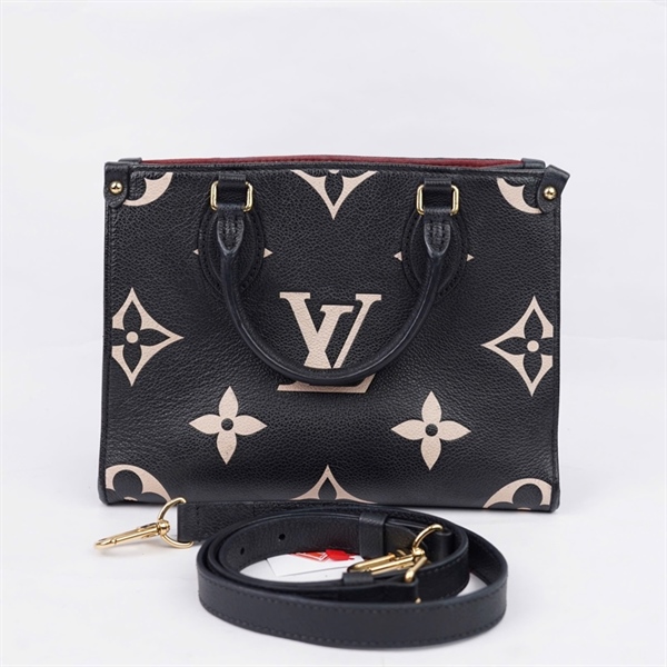 Túi LV Onthego PM đen hoa trắng sz25 (MV) KG+