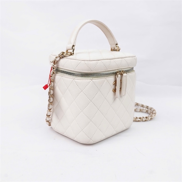 Túi Chanel Vanity trắng sz15 (31274331) (MV) KG+