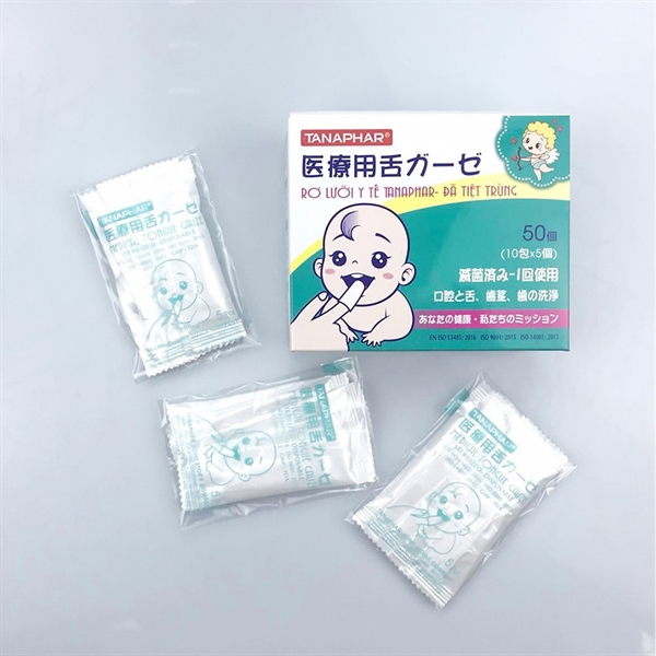 Gạc rơ lưỡi y tế trẻ em Tanaphar (H*10túi*5cái) - Tanaphar