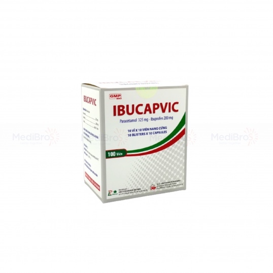 Ibucapvic (Paracetamol 325mg + Ibuprofen 200mg) (H*10vỉ*10viên) - Liên Phong