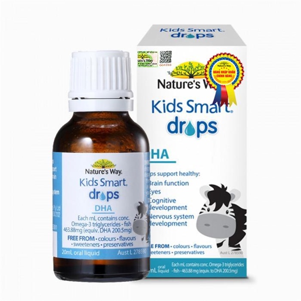 Kids smart drops DHA 20ml (Bổ sung DHA dạng dung dịch) - Australia