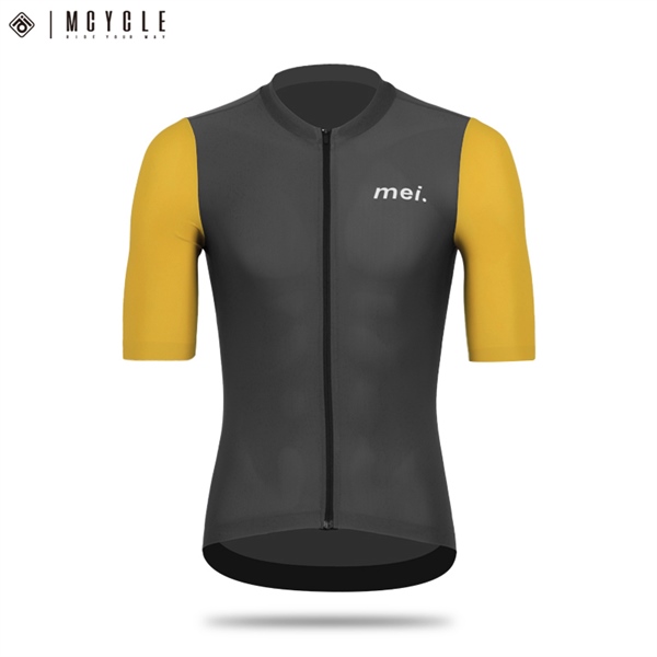ÁO NGẮN TAY MY244 man Contrast Solid color short sleeve jersey -Dark grey-Golden CHÍNH HÃNG MCYCLE