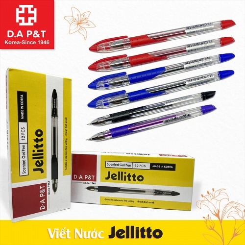 Bút gel dong a jellitto mực Xanh/Đỏ/Đen/Tím 0.4mm