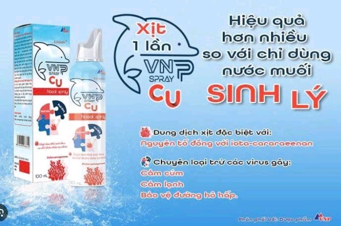 Dung dịch xịt mũi VNP SPRAY CU 100ml