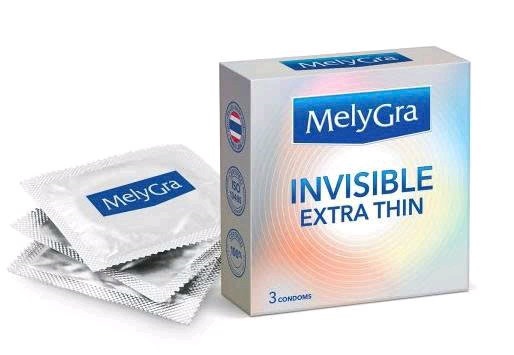 Bao cao su Melygra Invisible Extra Thin (Hộp 3 cái)