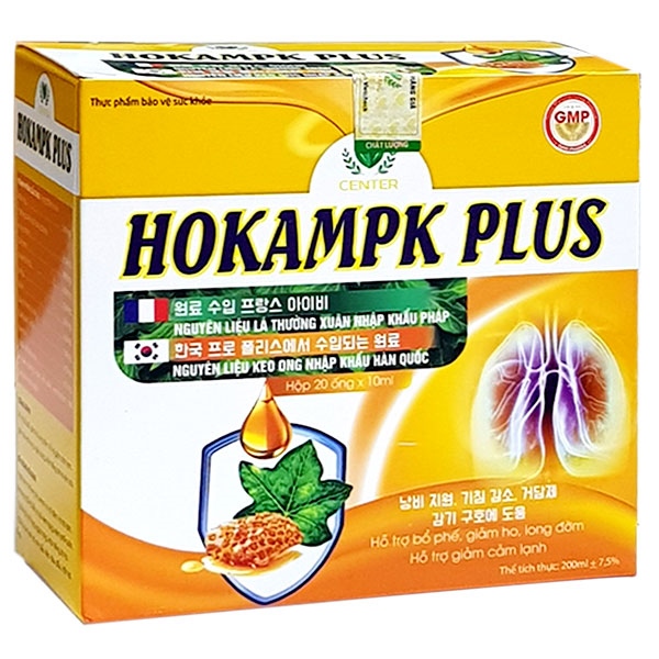 Hokampk plus (Hỗ trợ bổ phế, giảm ho) (Hộp 20 ống x 10ml)- Oshii