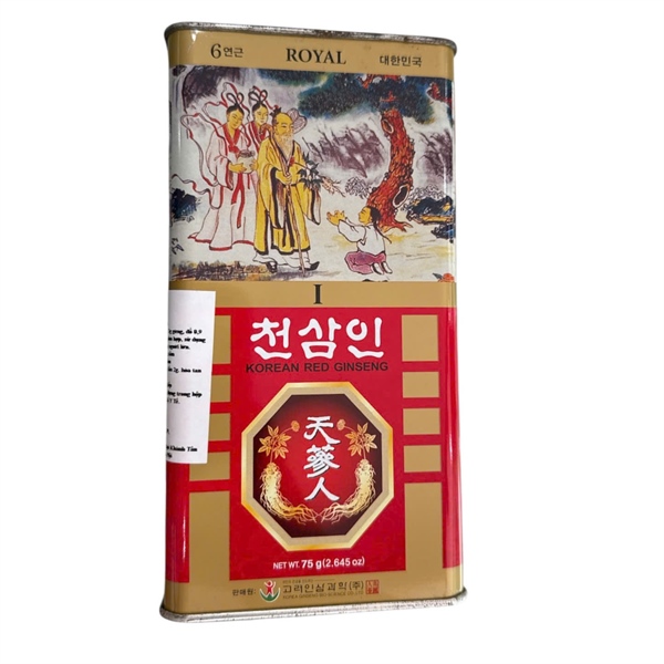 Hồng sâm - Korean Red Ginseng 75g - Wooshin/Korea _ sâm củ hộp sắt