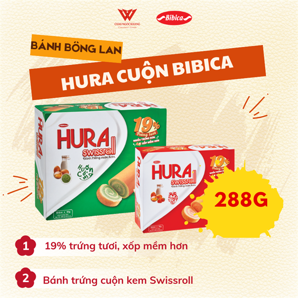 Bánh Hura Cuộn Bibica 288g*10