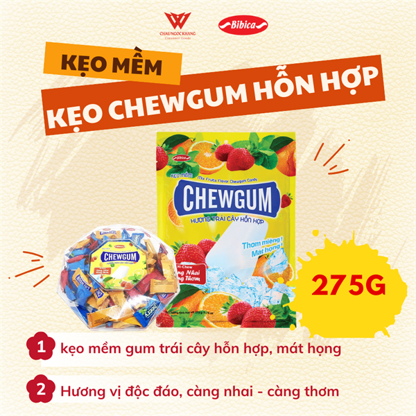 Kẹo Chewgum 275g*24