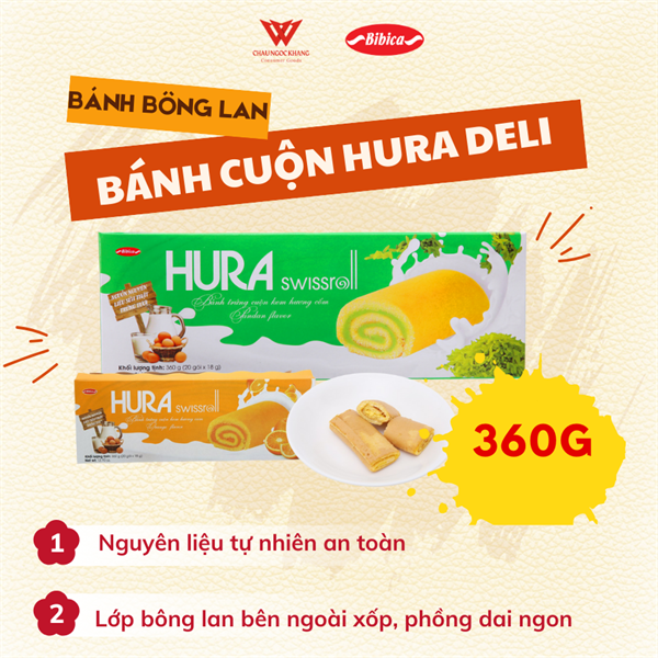 Bánh Hura Cuộn Bibica 360g*12