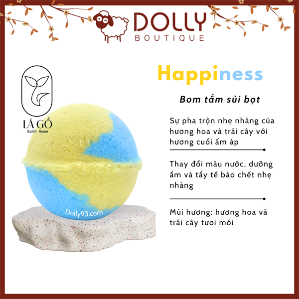 Viên Sủi Bồn Tắm Lago Happiness Bath Bomb 130g