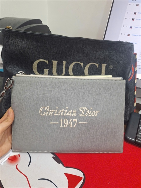 Túi Dior Clutch xám (29 -BO-0242) sz26 (TL) KG+