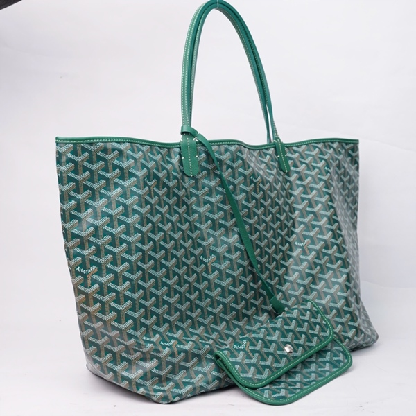 Túi Goyard Tote xanh kèm ví sz34 KG+