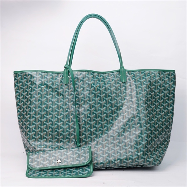 Túi Goyard Tote xanh kèm ví sz34 KG+