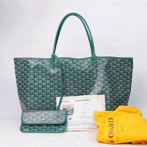 Túi Goyard Tote xanh kèm ví sz34 KG+